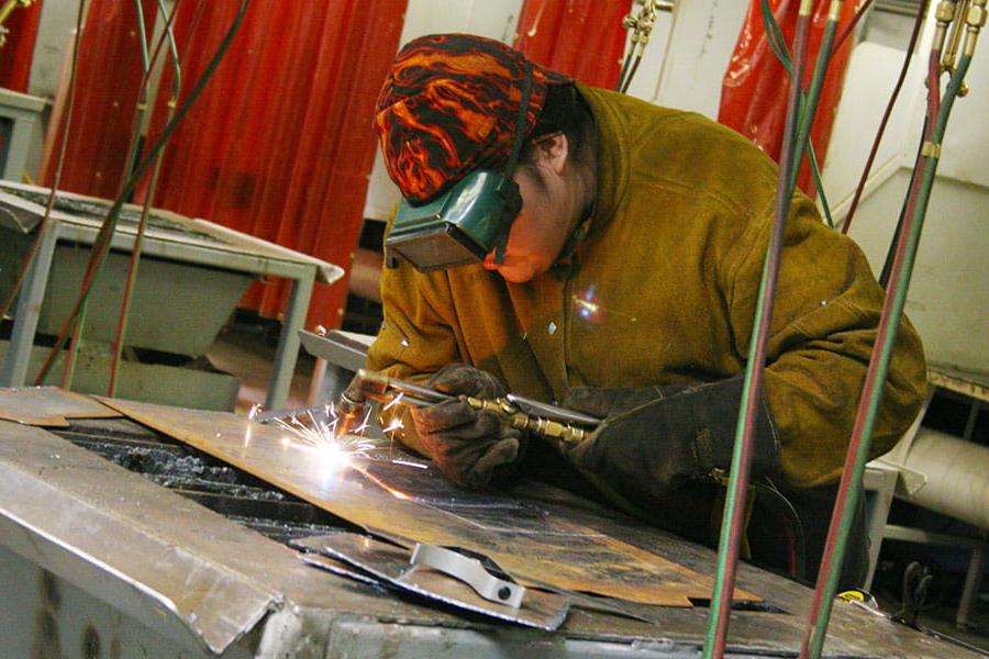 San Juan College student in the Welding Certificate Program